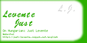 levente just business card